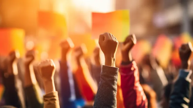 people unionizing